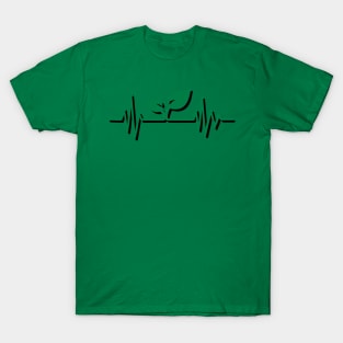 funny cool heartbeat frequency wave vegan gift T-Shirt